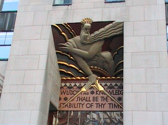Art Deco entrance in Rockefeller Plaza
